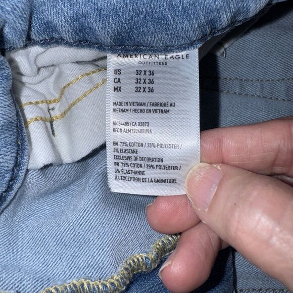 American Eagle Jeans Mens 32x36 Blue Skinny Next Level Flex Faded - Picture 6 of 11